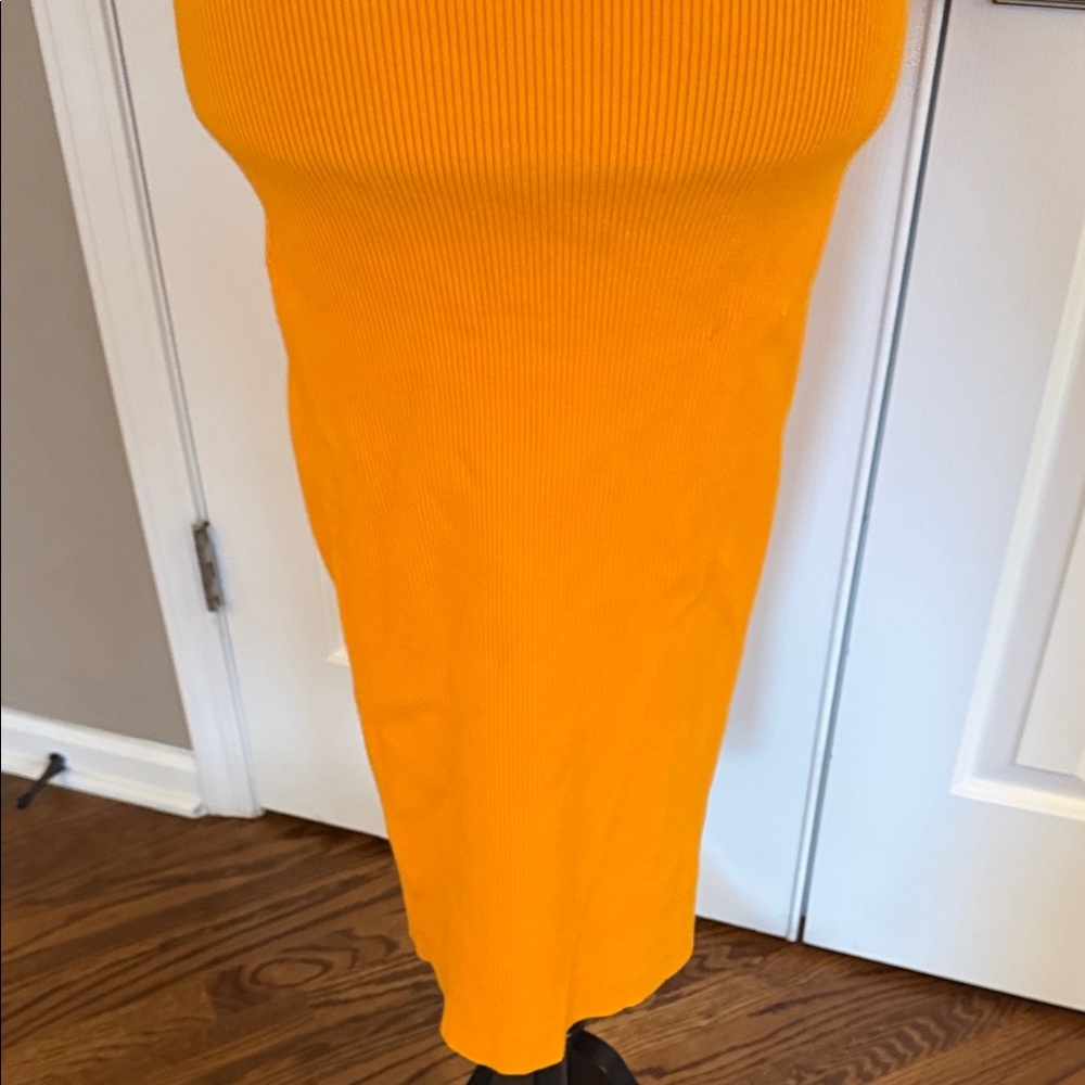 J. Crew Orange Midi Dress - Picture 7 of 14